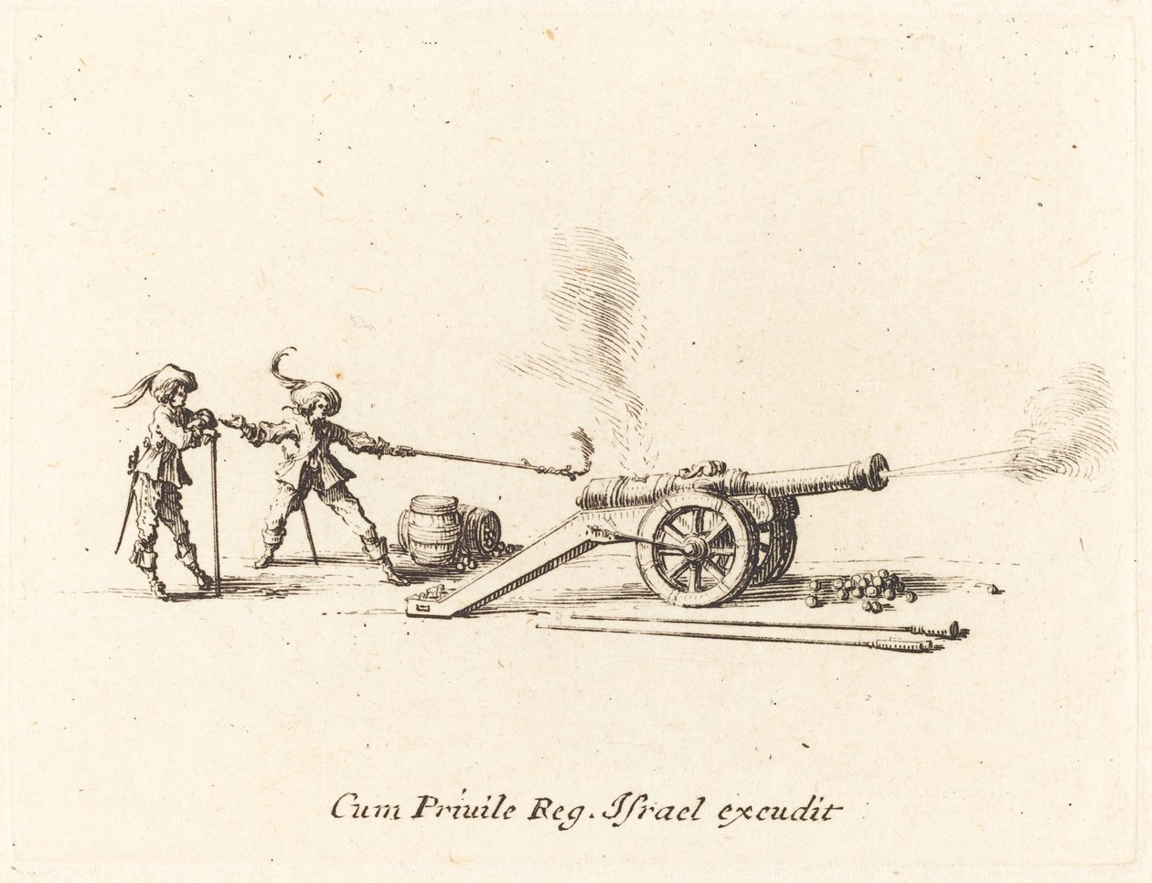 Střelba z děla, 16341635. od Jacques Callot