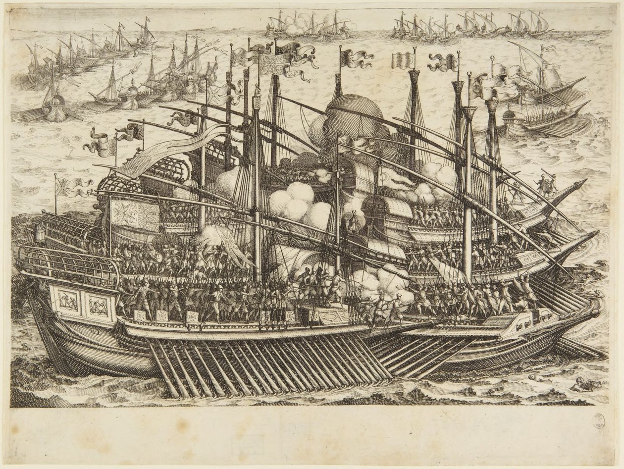 První námořní bitva od Jacques Callot