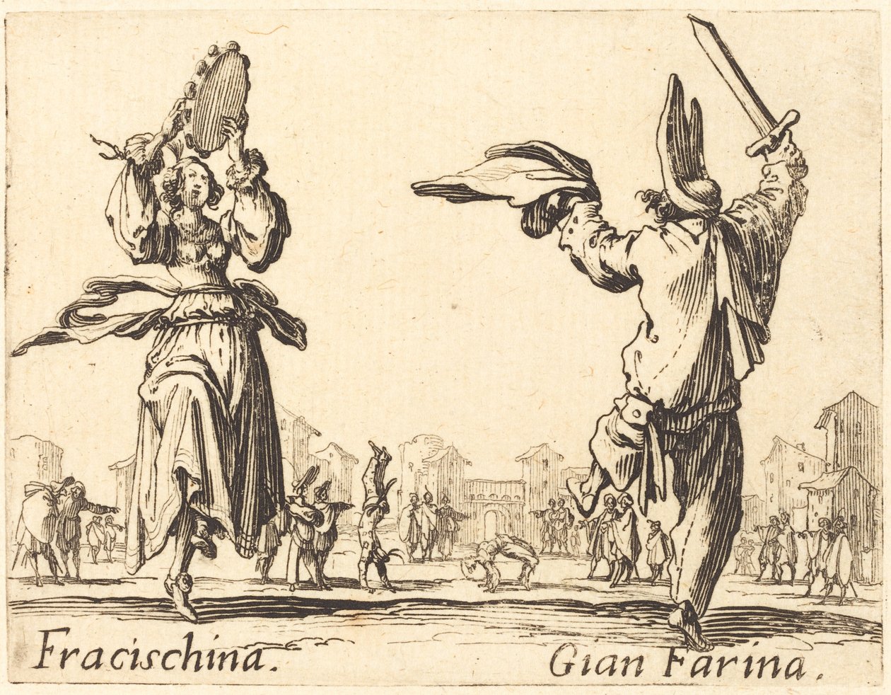 Fracischina a Gian Farina od Jacques Callot