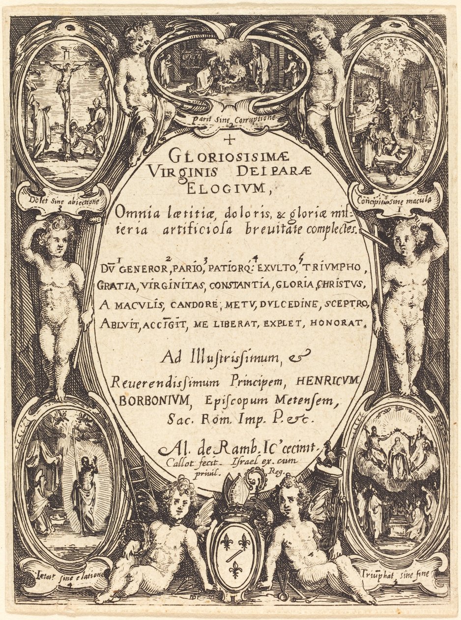 Frontispis pro "Gloriosissimae" od Jacques Callot