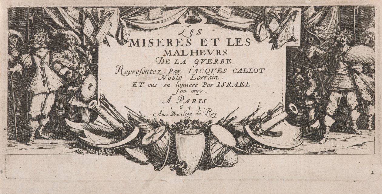 Frontispis pro The Large Miseries of War od Jacques Callot