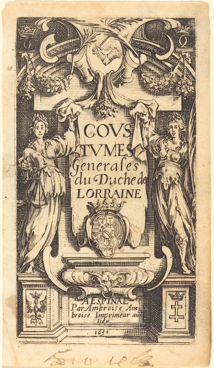 Frontispis pro „Lotrinské zvyky“ od Jacques Callot