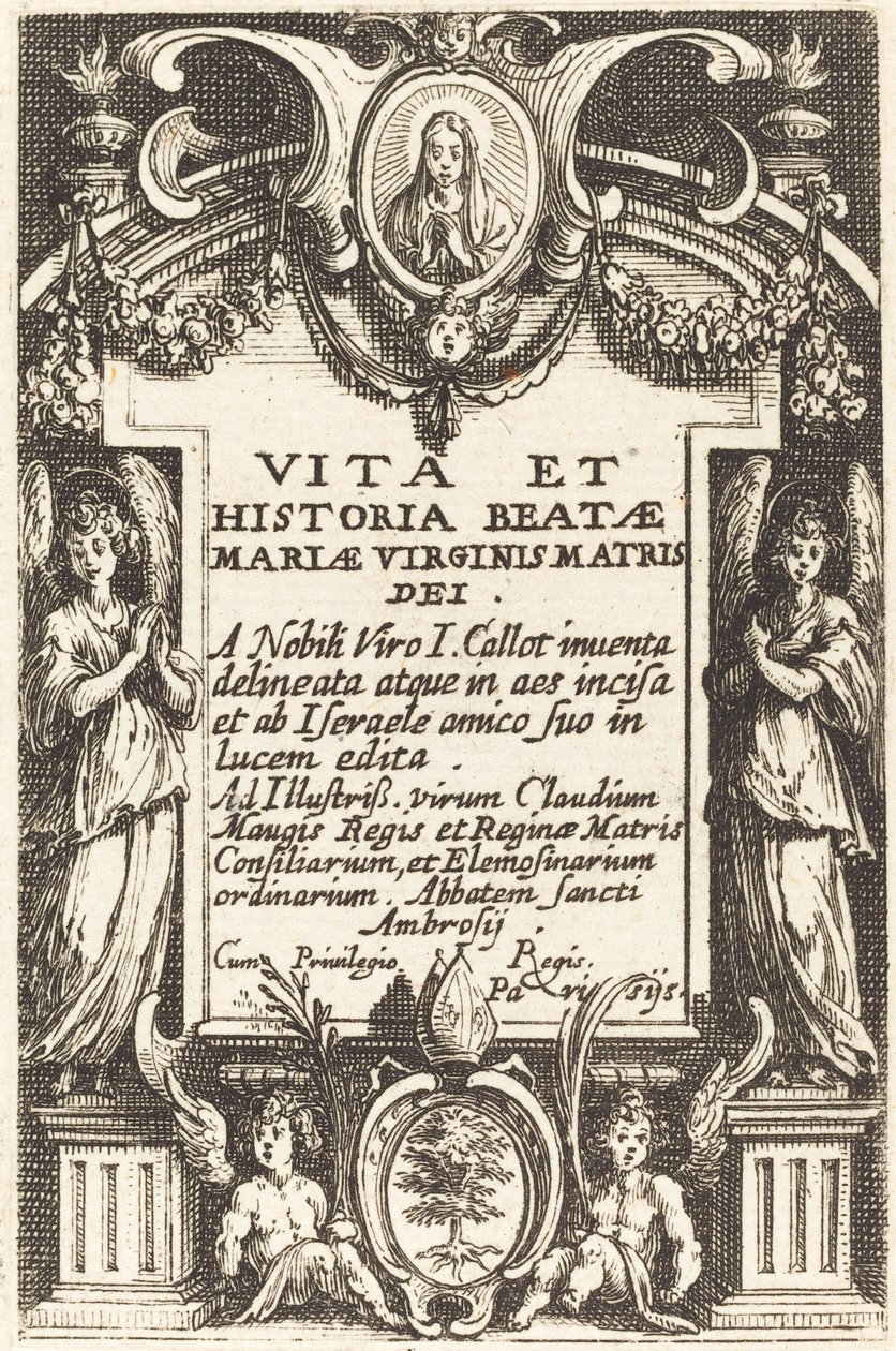 Frontispis pro „Život Panny“ od Jacques Callot
