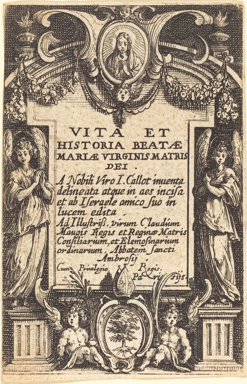 Frontispis pro „Život Panny“ od Jacques Callot