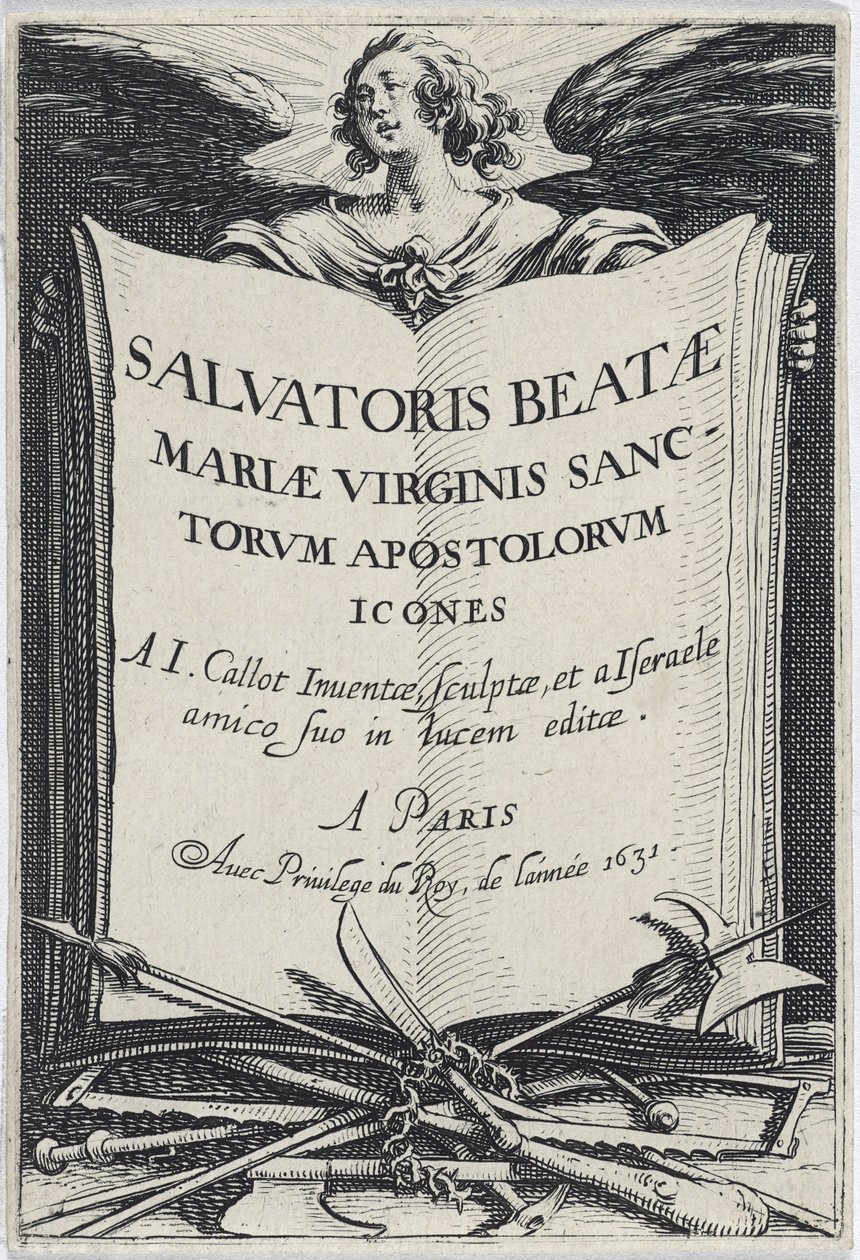 Frontispis z Les Grands Apôtres (Velcí apoštolové), 1631 od Jacques Callot