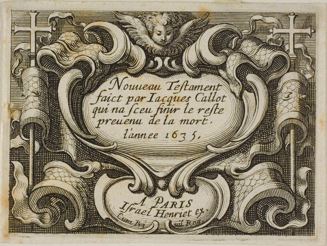 Frontispis z Nového zákona od Jacques Callot