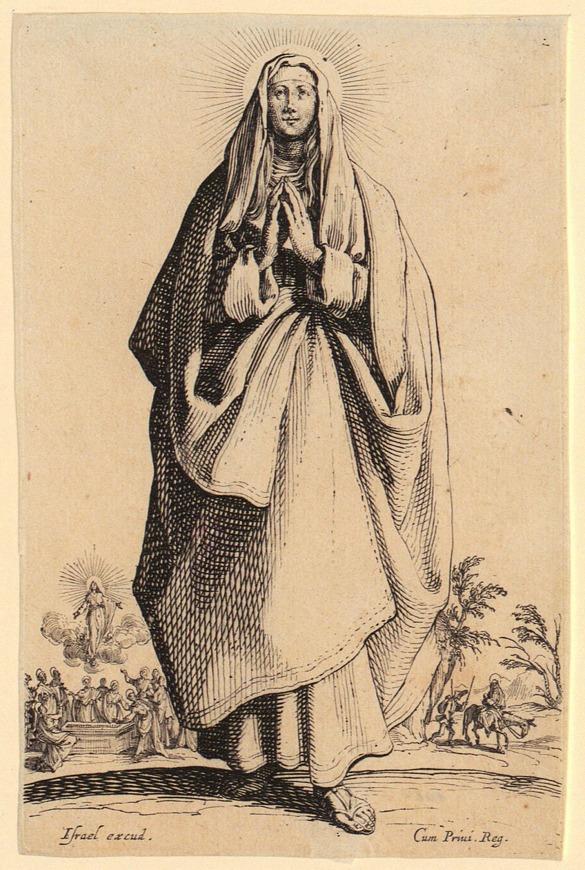 Frontispis, list 1 ze souboru „Ježíš, dvanáct apoštolů a Marie“ od Jacques Callot