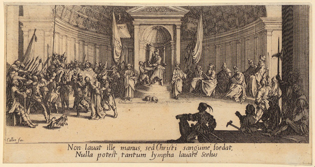 Umývání nohou, list 1 ze série „Velké utrpení“ od Jacques Callot