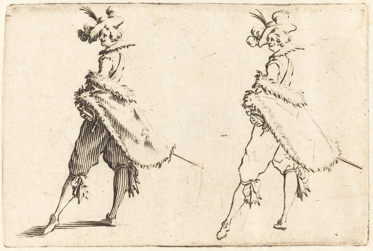 Gentleman pohledem ze strany, c. 1622. od Jacques Callot