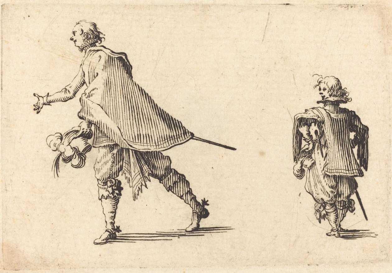 Gentleman a jeho stránka od Jacques Callot