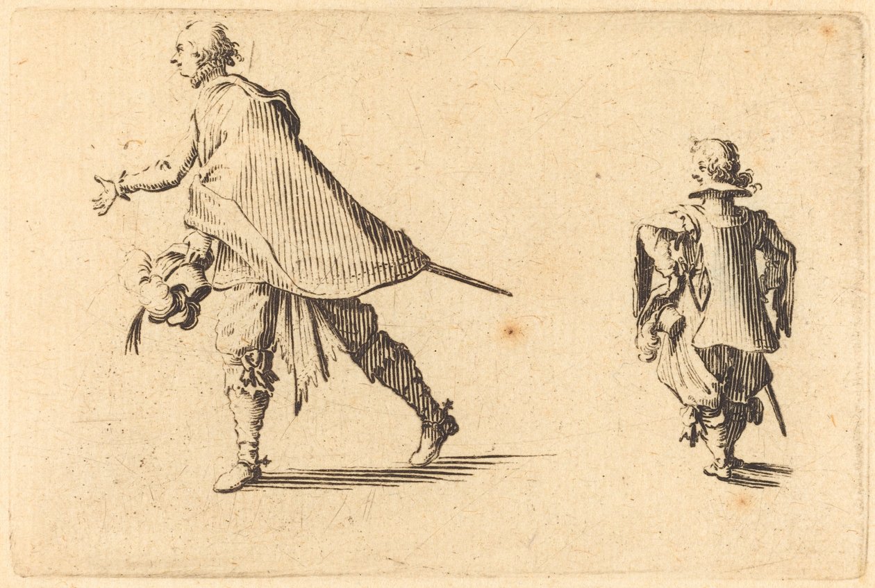 Gentleman a jeho stránka, c. 1622. od Jacques Callot