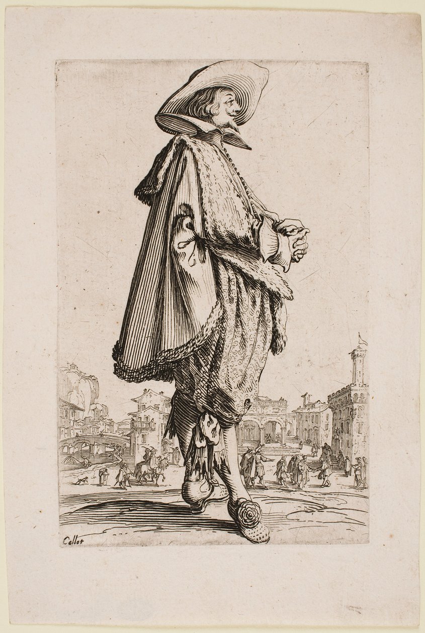 Gentleman se sepjatýma rukama, ze série „The Nobility of Lorraine“ od Jacques Callot