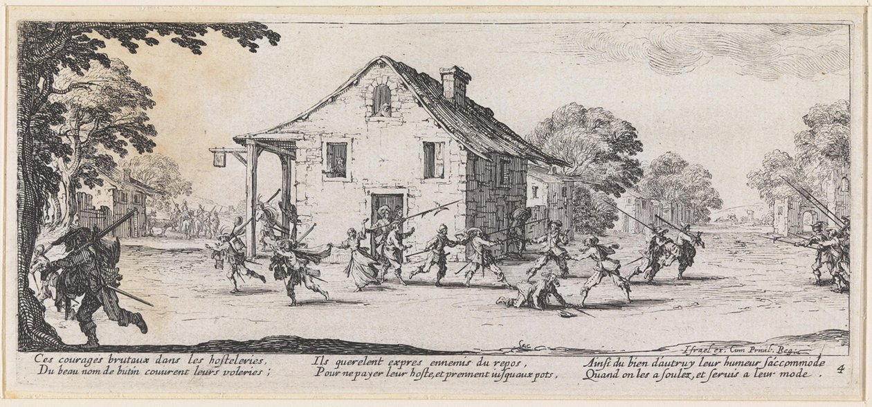 Boj o dům od Jacques Callot