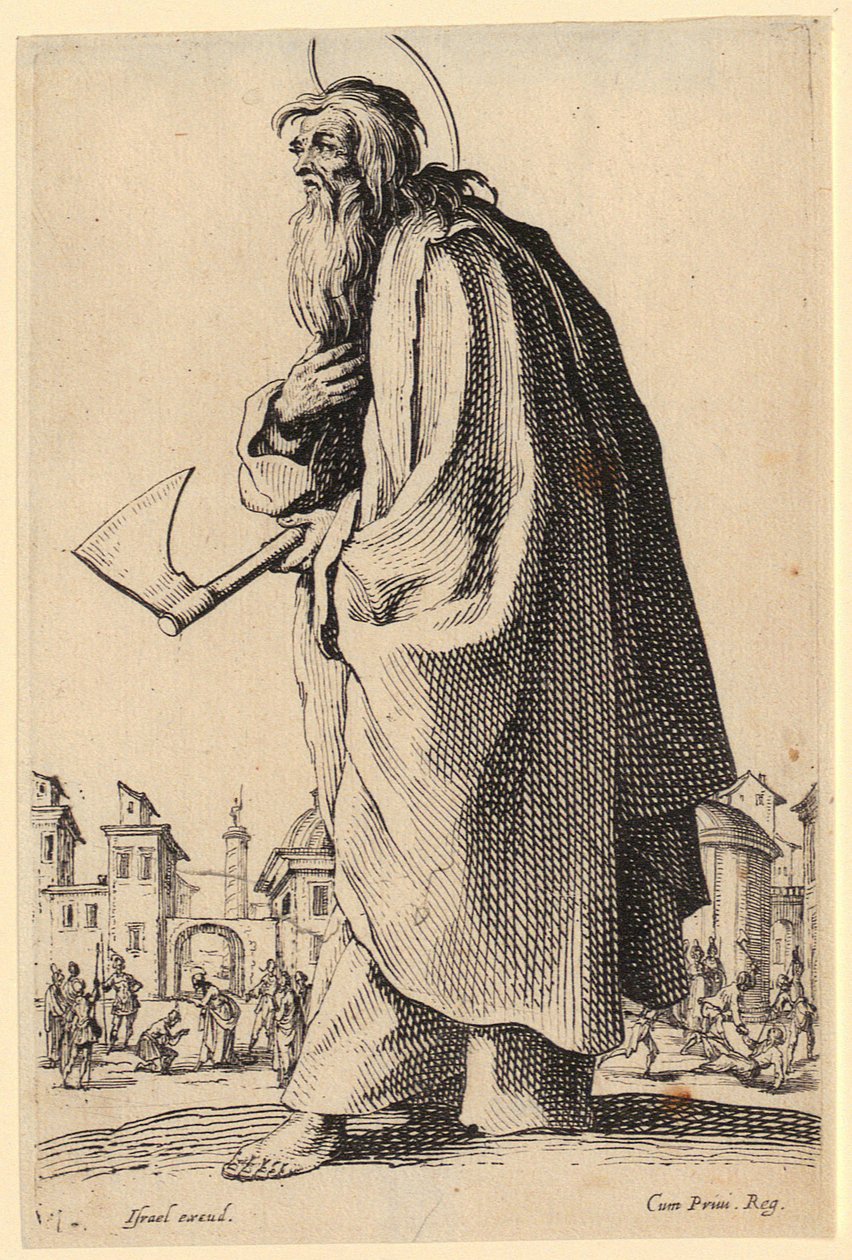 Svatý Bartoloměj, list 12 ze série „Ježíš, dvanáct apoštolů a Marie“ od Jacques Callot
