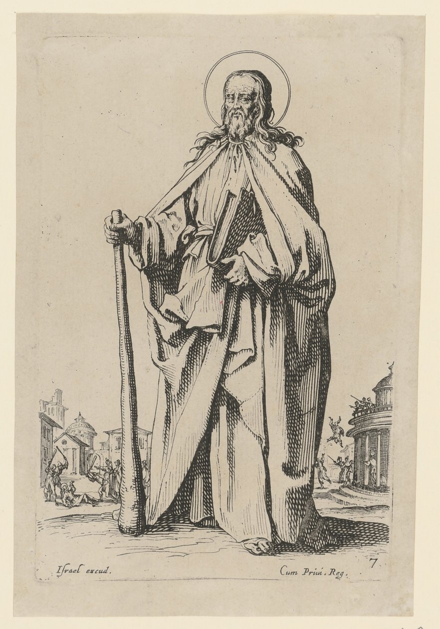Svatý Jakub Mladší, list č. 9 ze série „Ježíš, dvanáct apoštolů a Marie“ od Jacques Callot