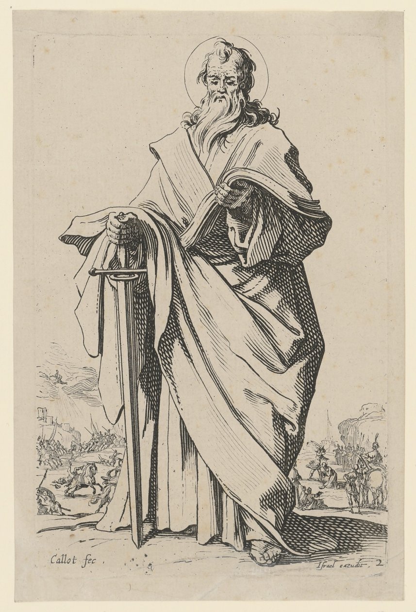 Svatý Pavel, list č. 5 ze série „Ježíš, dvanáct apoštolů a Marie“ od Jacques Callot