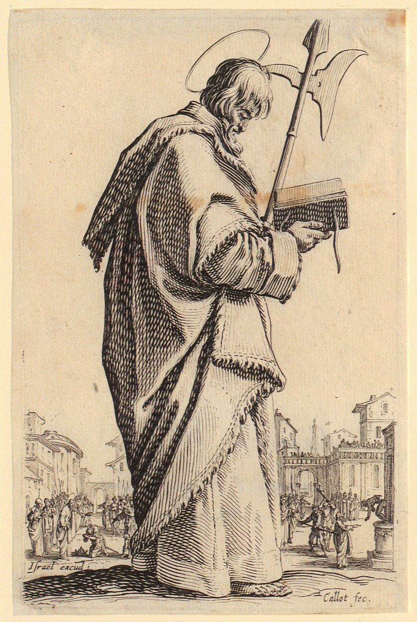 Svatý Filip, list 11 ze série „Ježíš, dvanáct apoštolů a Maria“ od Jacques Callot