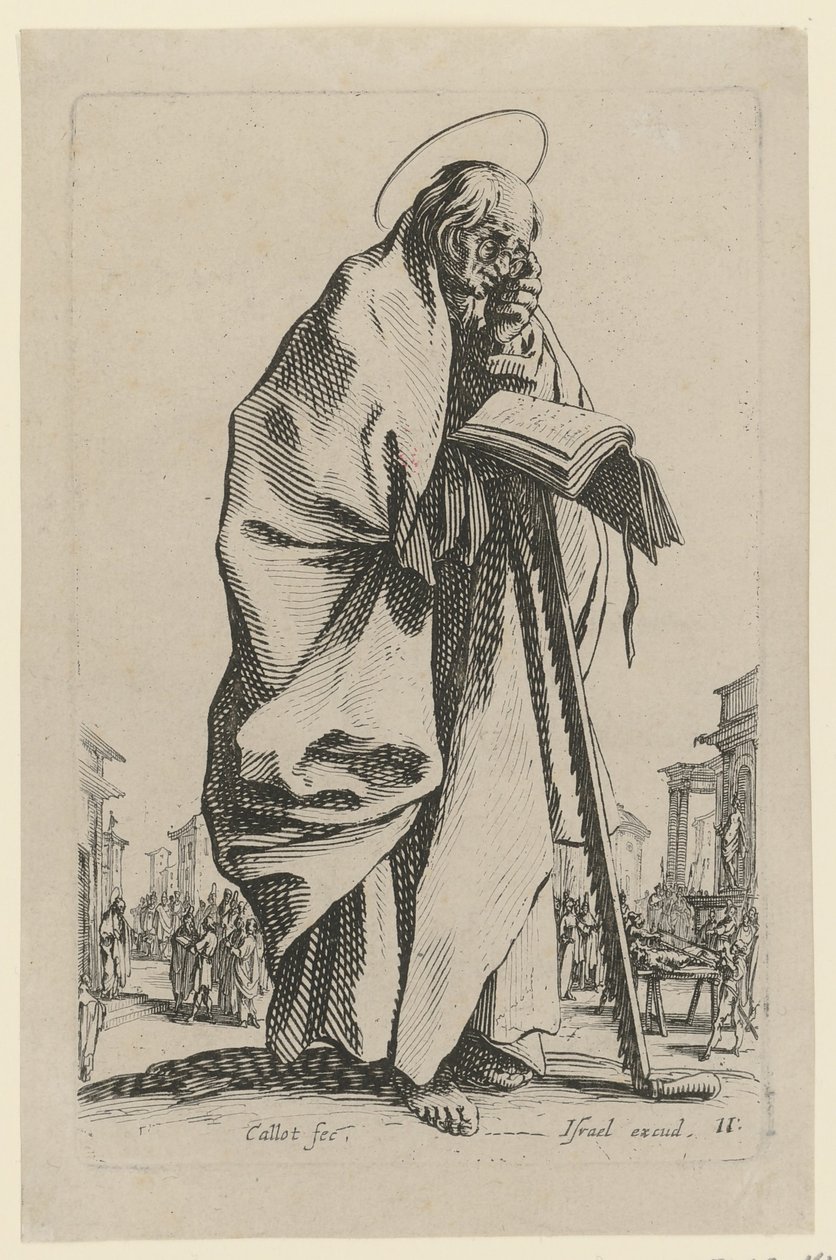Svatý Šimon, list č. 14 ze série „Ježíš, dvanáct apoštolů a Marie“ od Jacques Callot