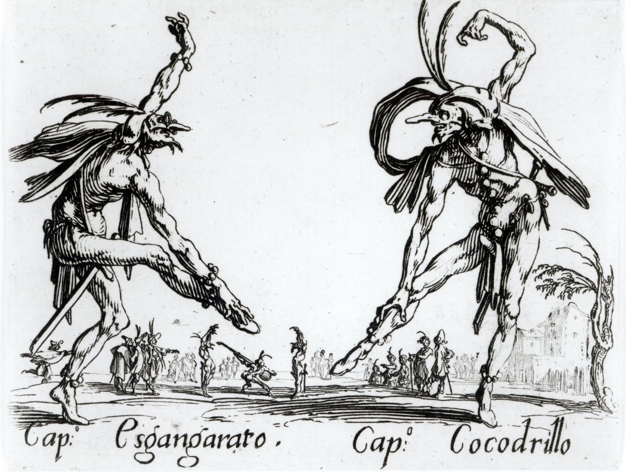 I Balli de Spessanei, aneb Velký hon (rytina) (č/b foto) od Jacques Callot