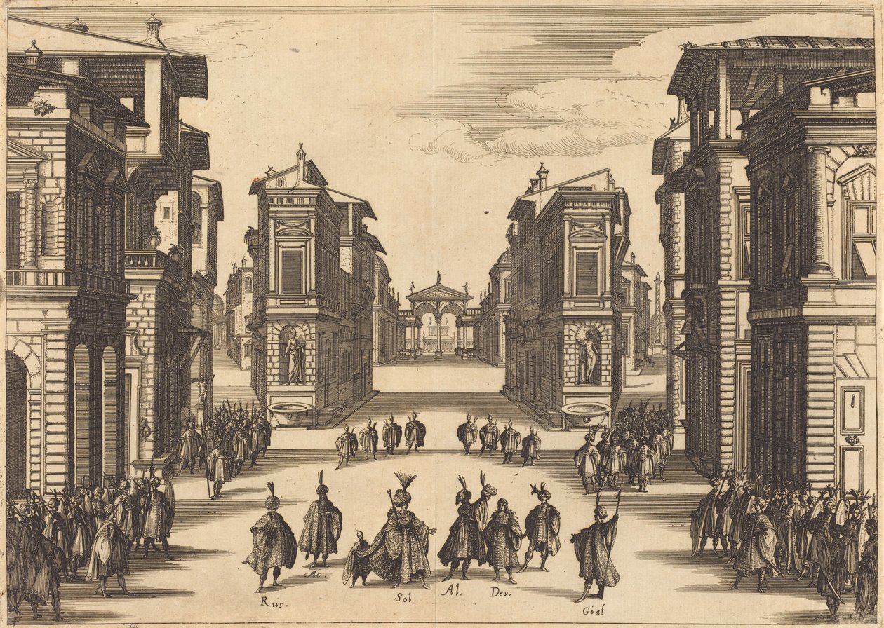 Il Solimano, dějství IV od Jacques Callot