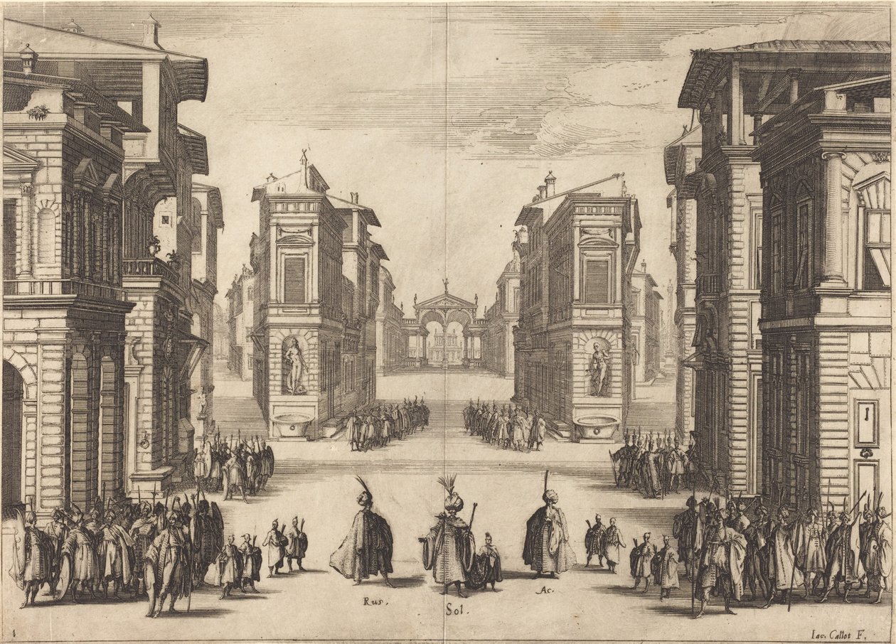 Il Solimano, I. dějství od Jacques Callot