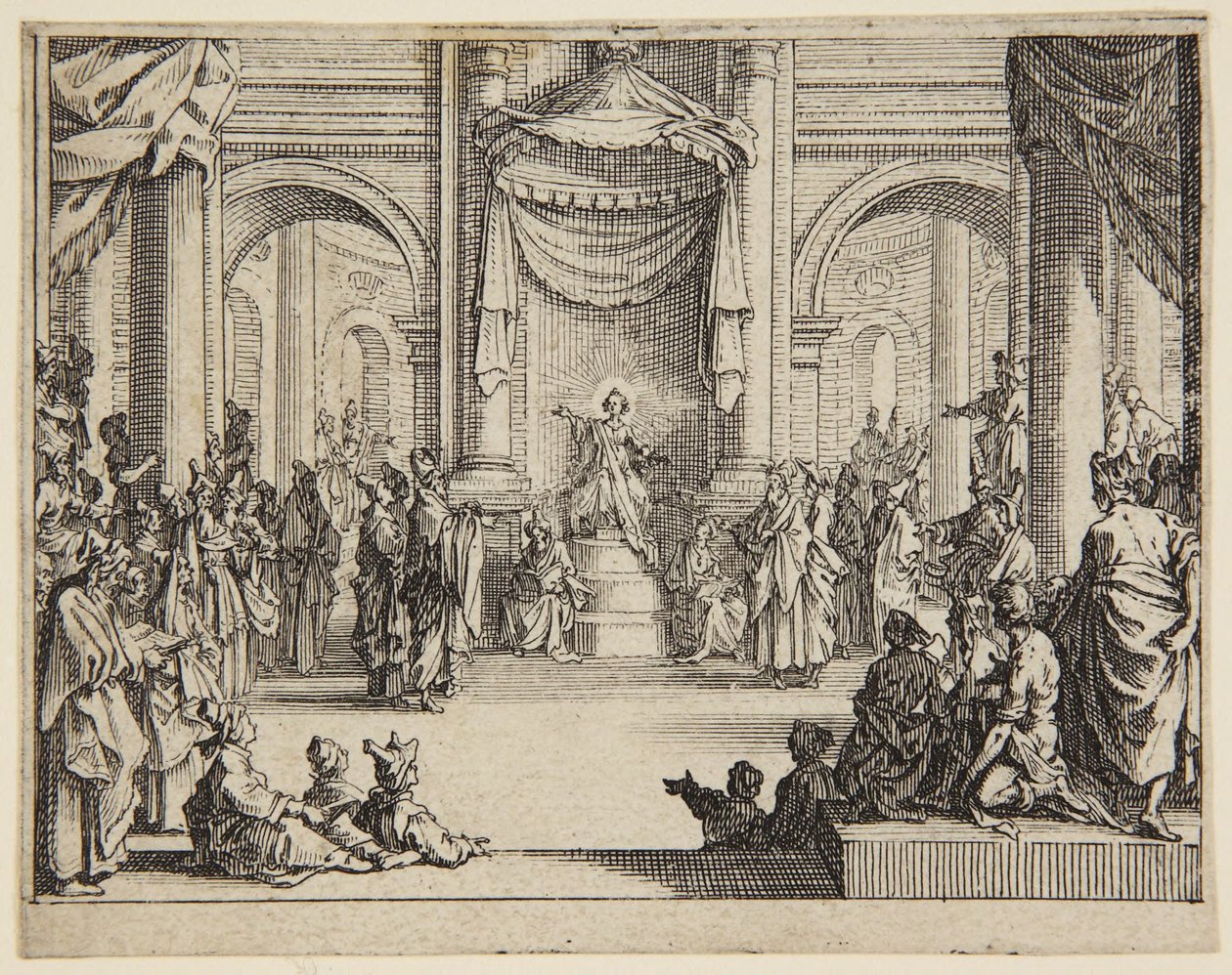 Ježíšek mezi učiteli Zákona od Jacques Callot