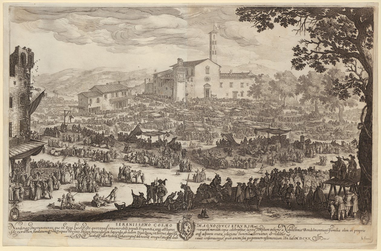 Lunapark v Imprunetě [florentská verze] od Jacques Callot