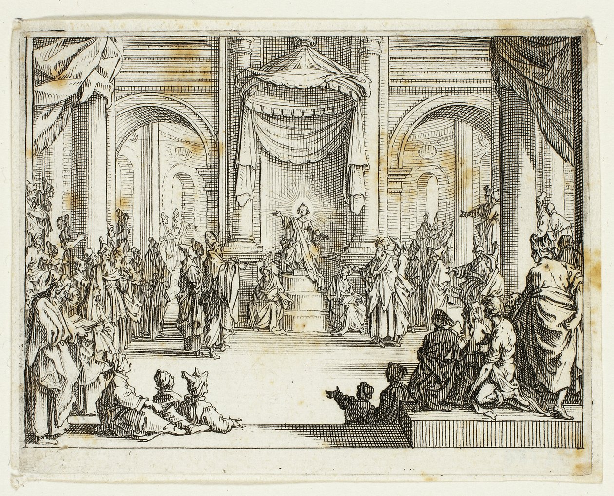 Ježíš mezi lékaři, z Nového zákona od Jacques Callot