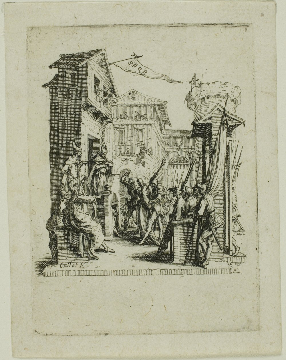 Ježíš před Kaifášem, z Malé pašije od Jacques Callot