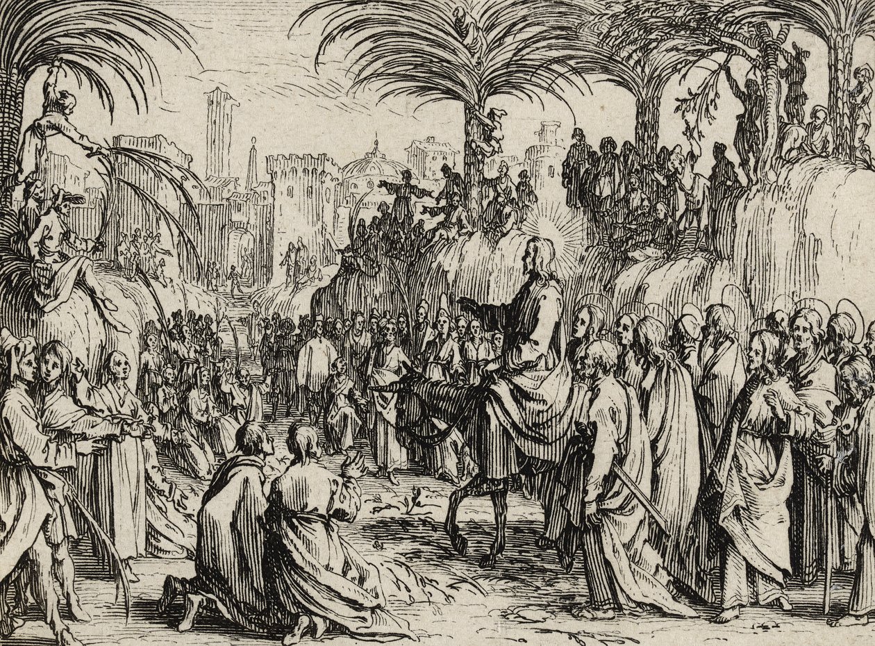 Ježíš vchází do Jeruzaléma, 1635 od Jacques Callot