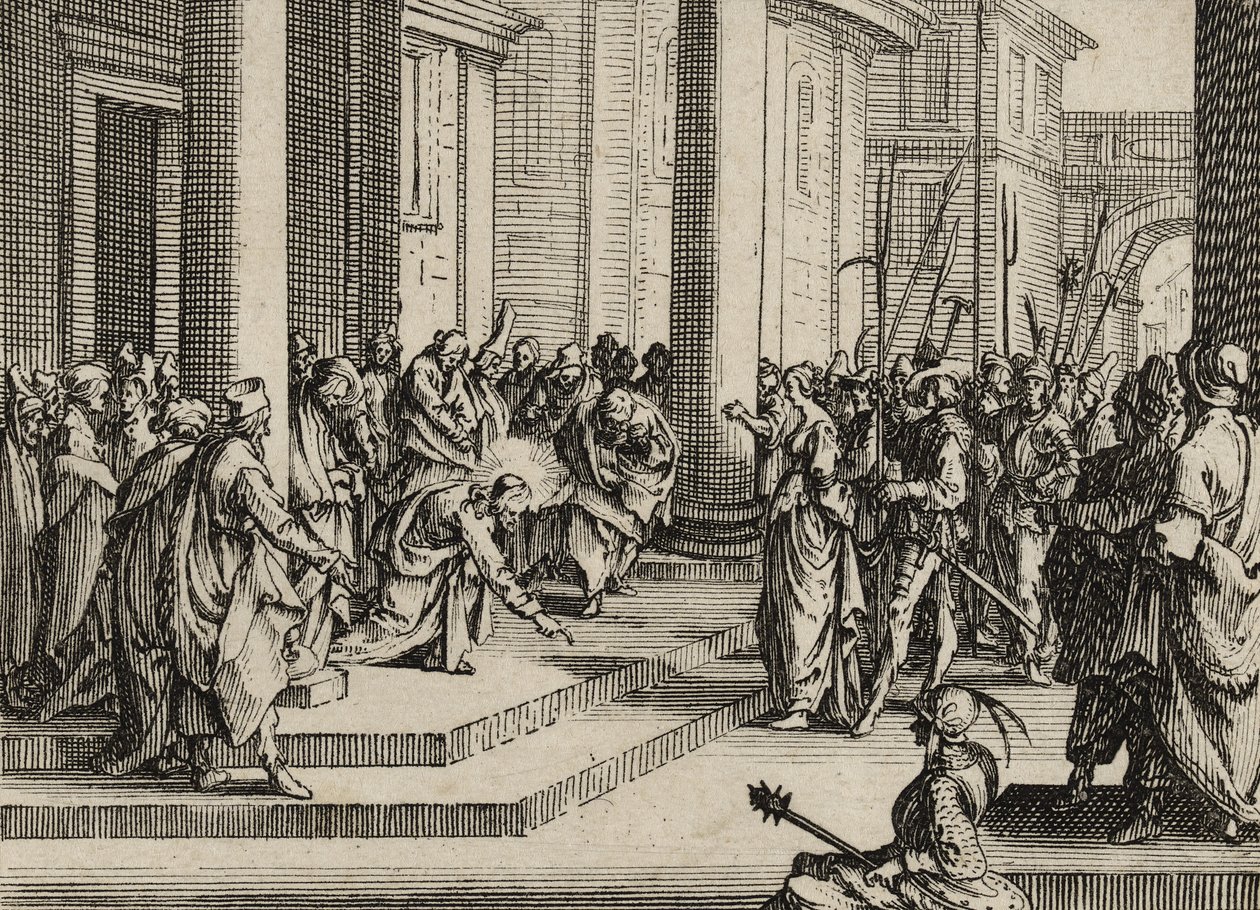 Ježíš a cizoložnice, 1635 od Jacques Callot