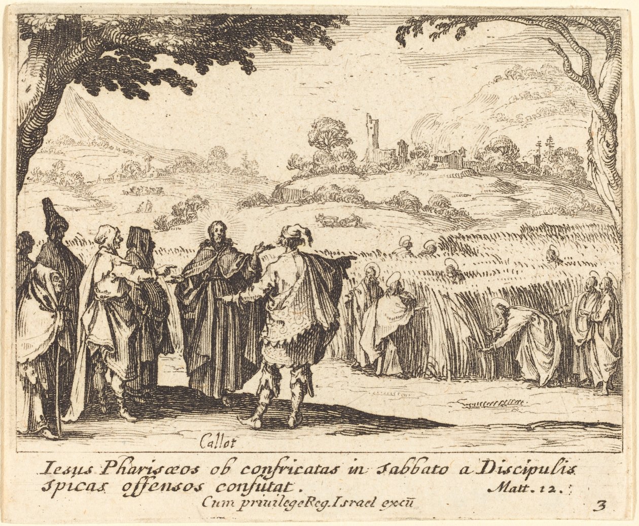 Ježíš s farizeji, 1635. od Jacques Callot