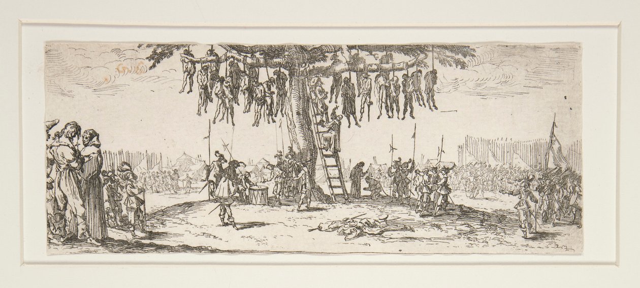 The Hanging from the Great Miseries of War od Jacques Callot
