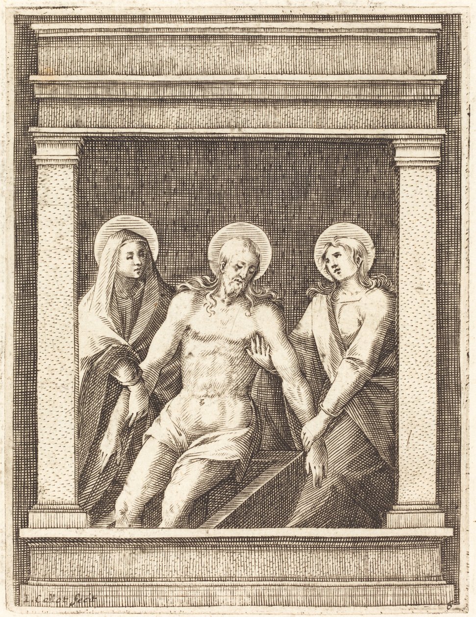 Oplakávání, 16081611. od Jacques Callot