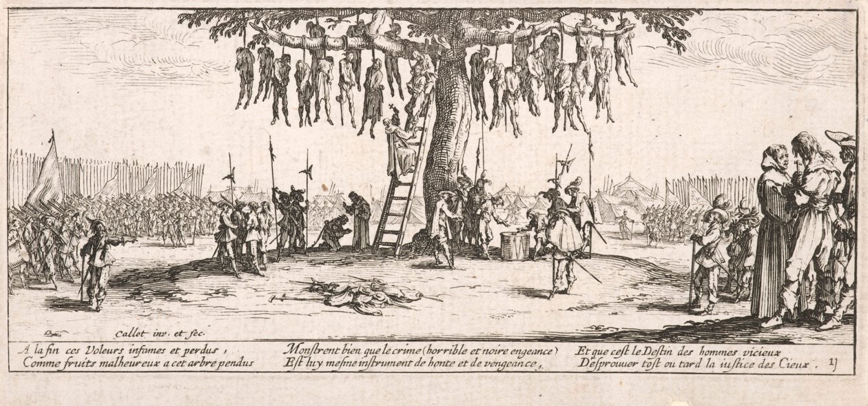 Pověšení (The Hanging) od Jacques Callot