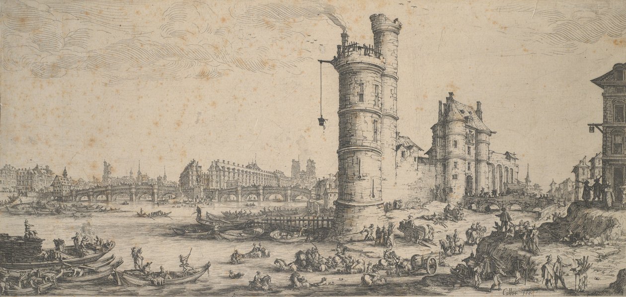 Pont Neuf, Paříž od Jacques Callot