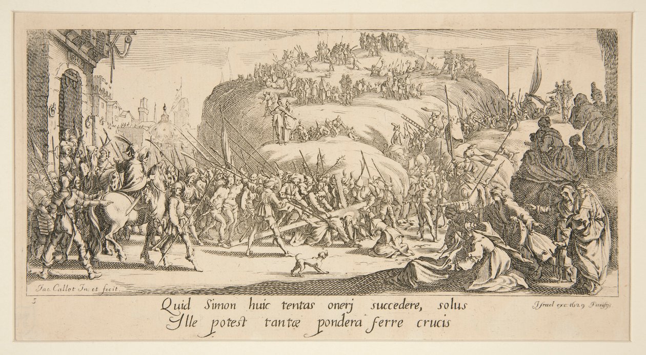 Nesení kříže, z Velkého umučení od Jacques Callot