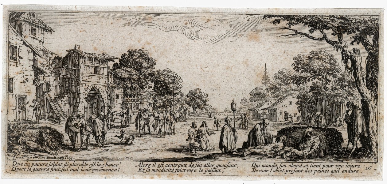 Bída a neštěstí války ... (rytina) od Jacques Callot