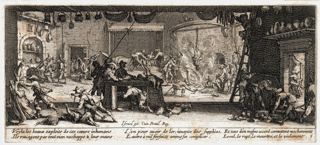 Bída a neštěstí války ... (rytina) od Jacques Callot
