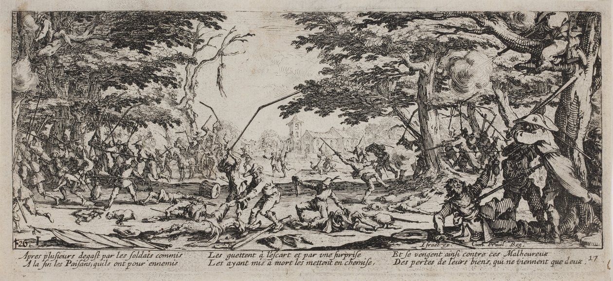 Válečná bída a neštěstí (blad 17) od Jacques Callot