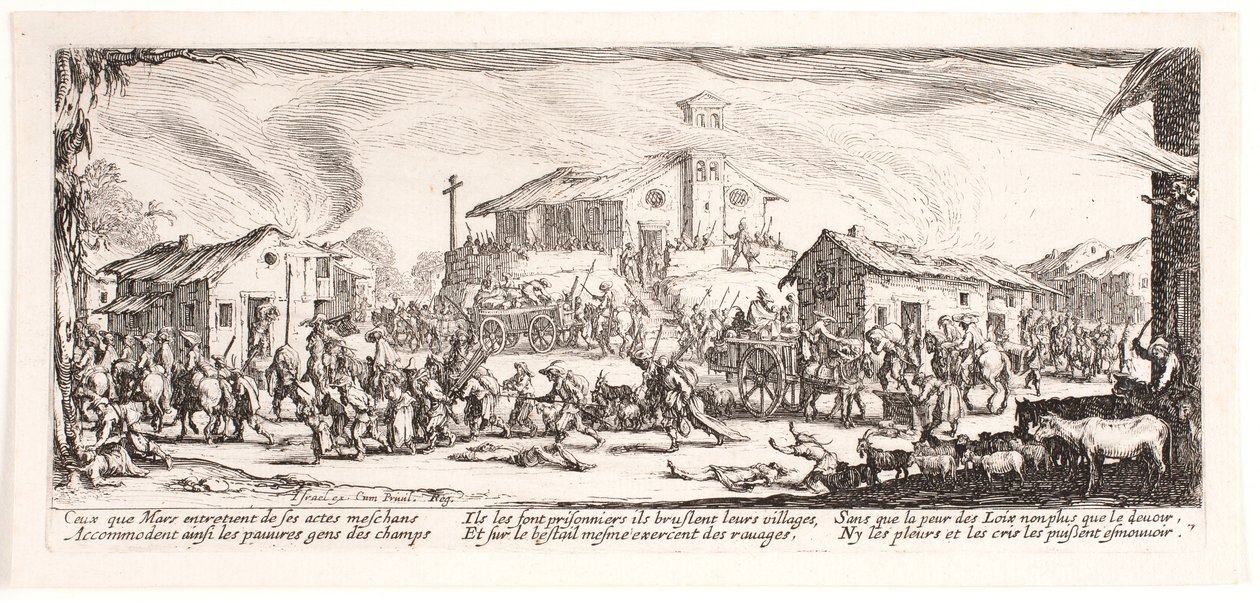 Válečná bída a neštěstí (blad 7) od Jacques Callot