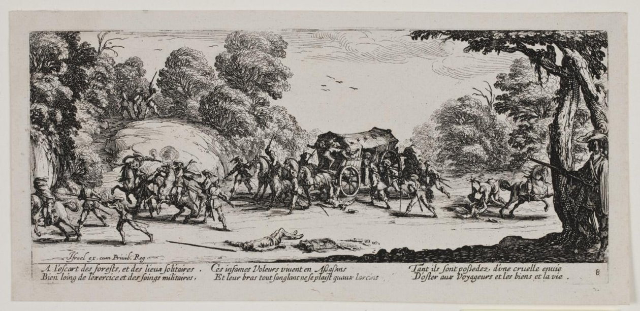Válečná bída a neštěstí (blad 8) od Jacques Callot