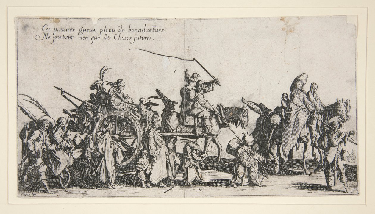 Cikáni na pochodu; já od Jacques Callot