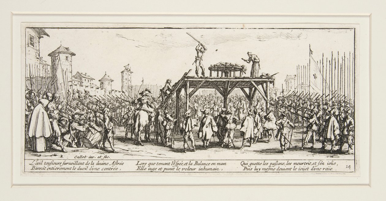 Velká válečná bída: N. 14 - Kolo od Jacques Callot