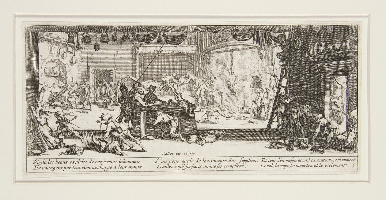 Velká válečná bída: č. 5 - Drancování od Jacques Callot