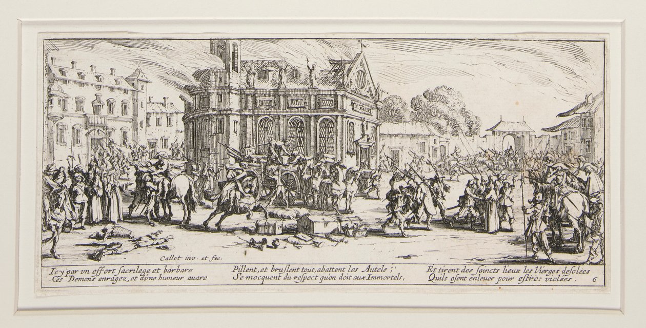 The Great Miseries of War: No. 6 - Devastation of od Jacques Callot