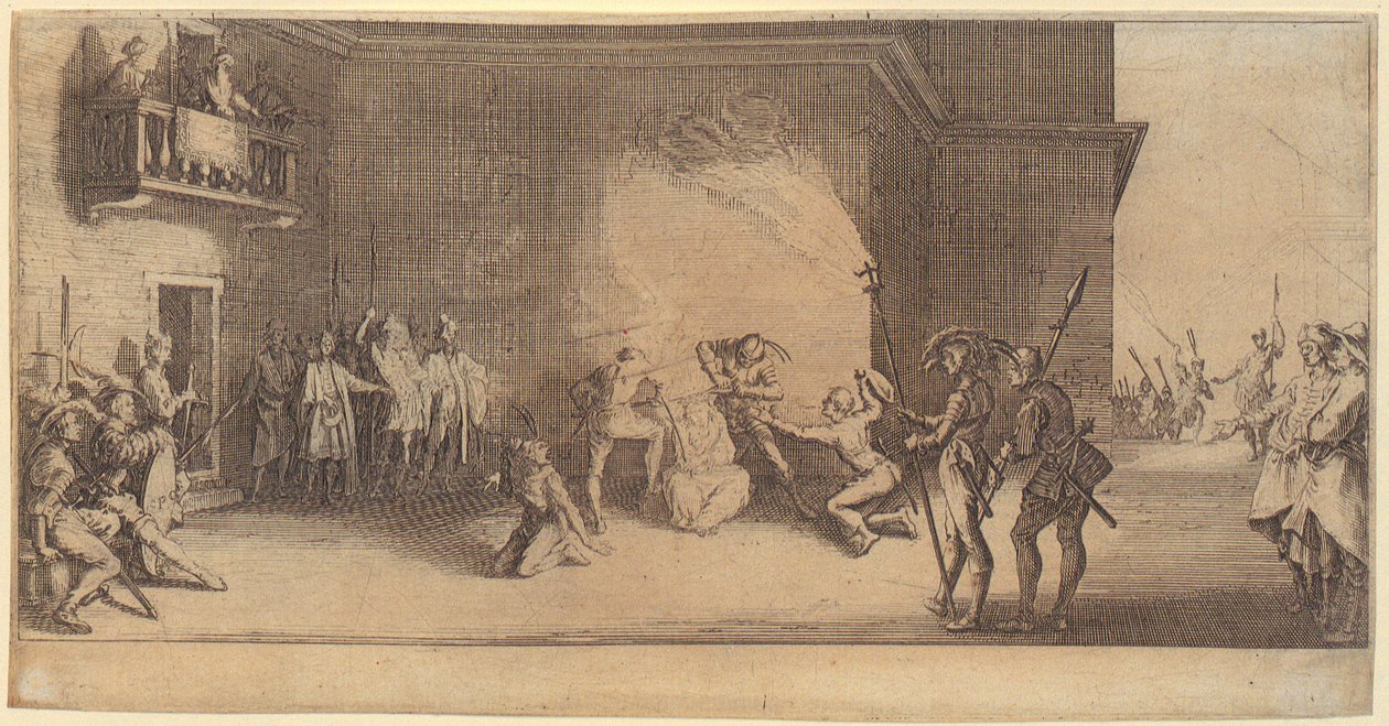 Poslední večeře, list 2 ze série „Velké pašije“ od Jacques Callot