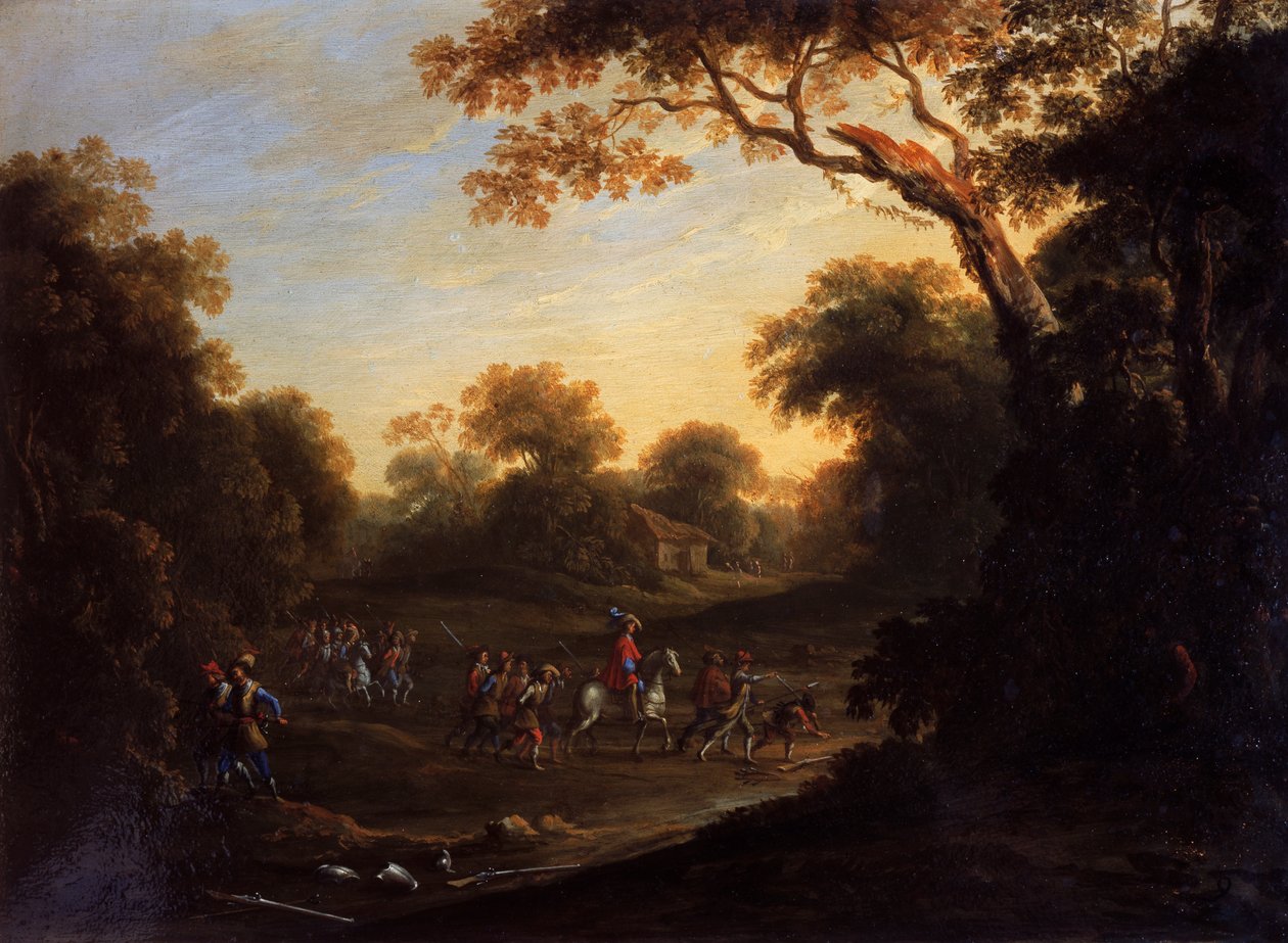 Život vojáka, zločinců a vězňů (olej na mědi) od Jacques Callot