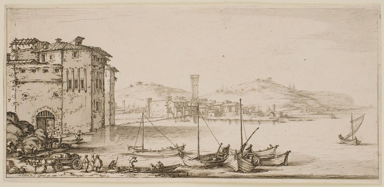 Nakládání zboží, ze série „Krajiny Florencie“ od Jacques Callot
