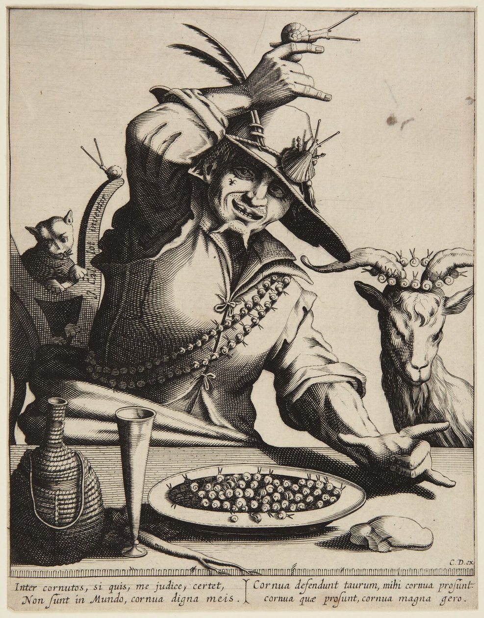 Muž se šneky od Jacques Callot
